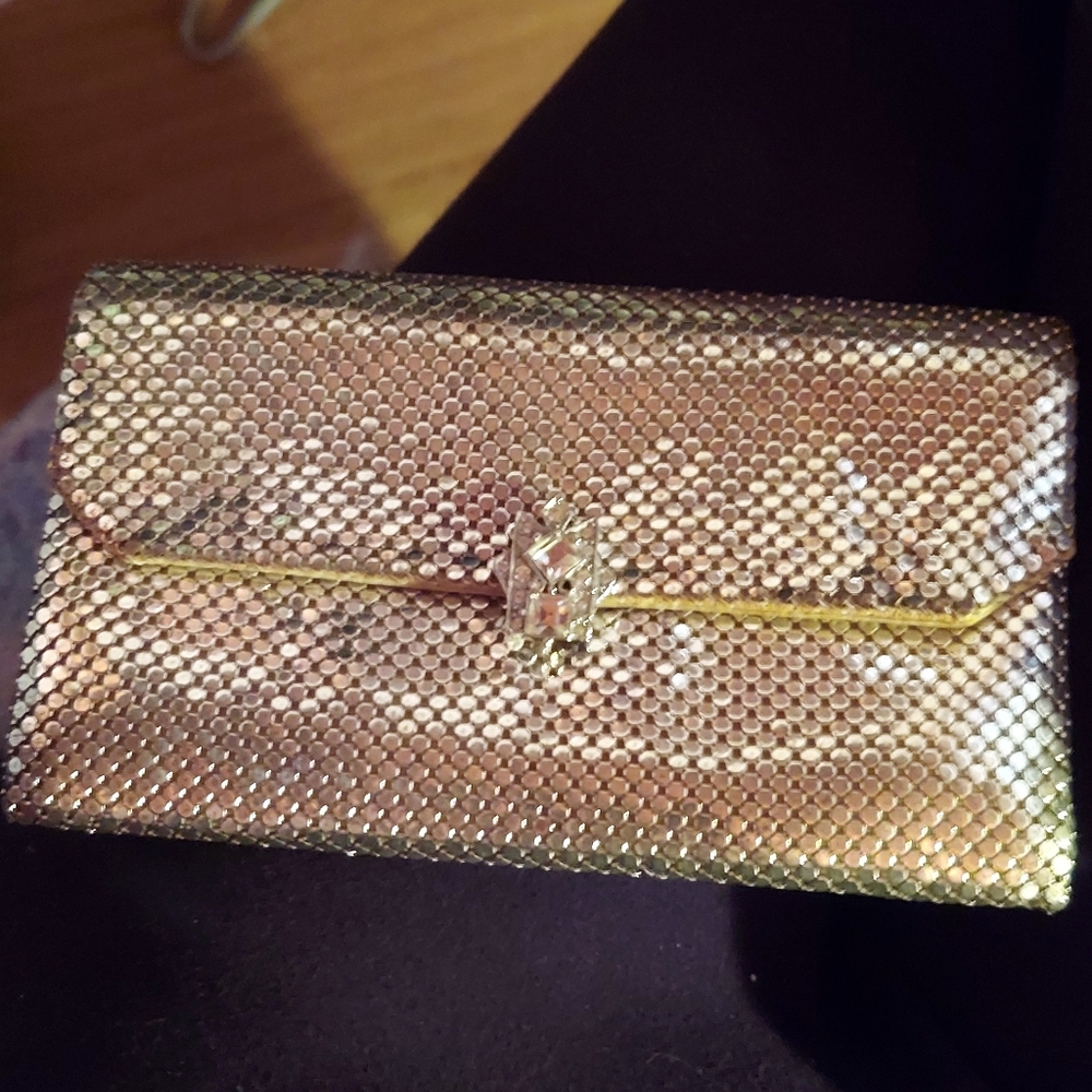 Vintage Whiting and Davis silver mesh clutch